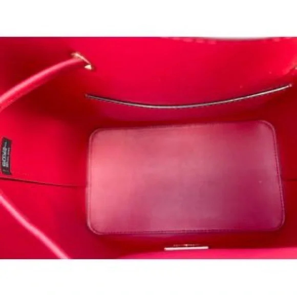 Michael Kors Signature Suri Large Bucket Bag in Flame W/ MK Grommet Strap - Picture 8 of 10